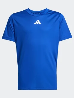 Bleu - adidas Train Essentials Ensemble T-shirt et short à 3rayures pour enfant