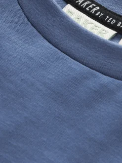 Bleu - Baker by Ted Baker 100{T-shirt en coton