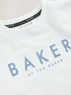 Bleu - Baker by Ted Baker ensemble 3 pièces T-shirt, veste et pantalons texturés