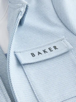 Bleu - Baker by Ted Baker ensemble 3 pièces T-shirt, veste et pantalons texturés