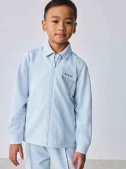 Bleu - Baker by Ted Baker ensemble 3 pièces T-shirt, veste et pantalons texturés