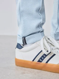 Bleu - Baker by Ted Baker ensemble 3 pièces T-shirt, veste et pantalons texturés