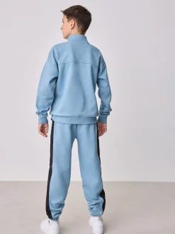 Bleu - Baker by Ted Baker Ensemble Sweat-shirt et joggeurs à col zippé et col cheminée