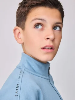 Bleu - Baker by Ted Baker Ensemble Sweat-shirt et joggeurs à col zippé et col cheminée