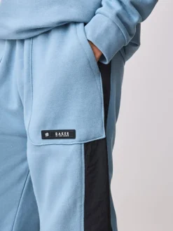 Bleu - Baker by Ted Baker Ensemble Sweat-shirt et joggeurs à col zippé et col cheminée