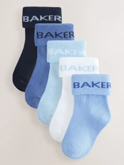 Bleu - Baker by Ted Baker Bébé Chaussettes 5 Lot
