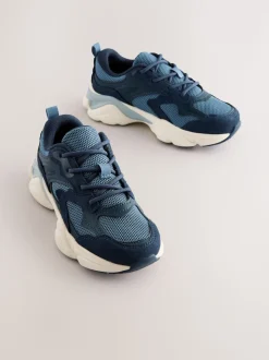 Bleu - Baskets à lacets