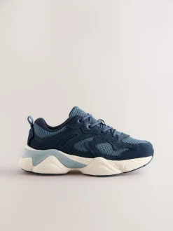 Bleu - Baskets à lacets