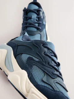 Bleu - Baskets à lacets