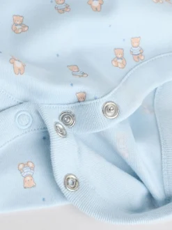 Bleu - Body ours bébé à manches courtes