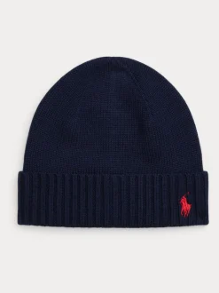 Bleu - Bonnet Polo Ralph Lauren en maille pour enfant