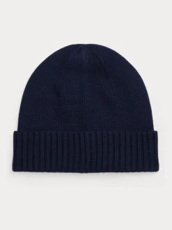 Bleu - Bonnet Polo Ralph Lauren en maille pour enfant