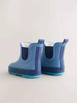 Bleu - Bottines en caoutchouc avec doublure chaude
