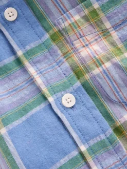 Bleu - Chemise Boden douillette à carreaux en coton