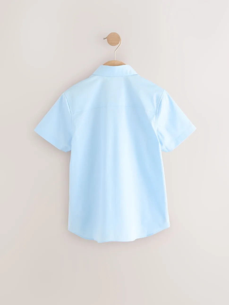 Bleu - Chemise d’école élégante unie à manches courtes (3-16ans)