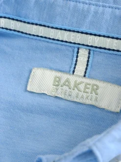 Bleu - Chemise Oxford Baker by Ted Baker à manches courtes