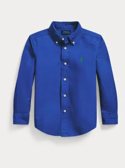 Bleu - Chemise Oxford Polo Ralph Lauren teinte