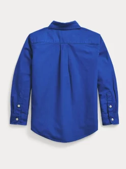 Bleu - Chemise Oxford Polo Ralph Lauren teinte