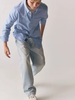 Bleu - Chemise Oxford Superdry