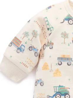 Bleu - Combinaison de nuit Purebaby zippée en polaire