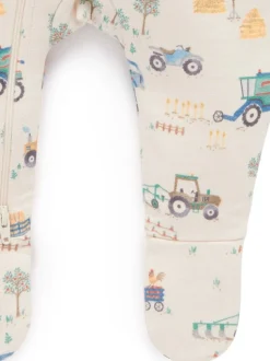 Bleu - Combinaison de nuit Purebaby zippée en polaire