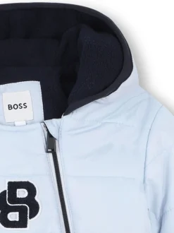 Bleu - Combinaison de ski à capuche avec logo BOSS