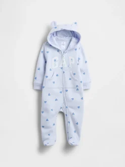 Bleu - Combinaison une pièce à logo Gap imprimé cœur (0-12mois)