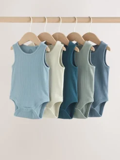 Bleu - Combinaisons pour bébés avec gilet 5 Pack
