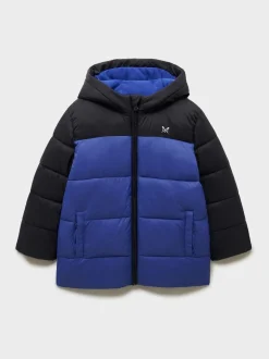 Bleu - Doudoune d’épaisseur moyenne Crew Clothing Color-block