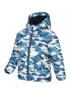 Bleu - Doudoune Mountain Warehouse Seasons imperméable doublée de fausse fourrure