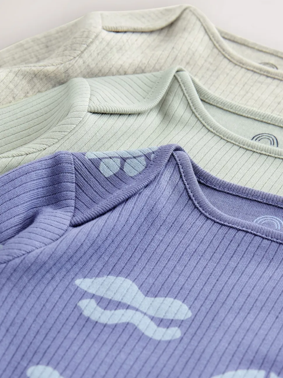 Bleu - Dysplasie Hip Bébé Manches longues Body 3 Lot