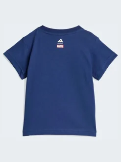 Bleu - Ensemble adidas Marvel Spider-Man haut et Shorts bébé