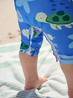 Bleu - Ensemble maillot de bain et chapeaux Sunsafe (3mths-7yrs)