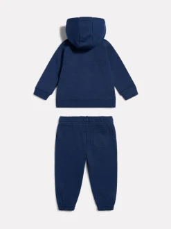 Bleu - Ensemble New Balance sweat à capuche et pantalon de jogging zippé FT