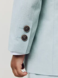 Bleu - Ensemble pantalon blazer et nœud papillon (3mois à9ans)