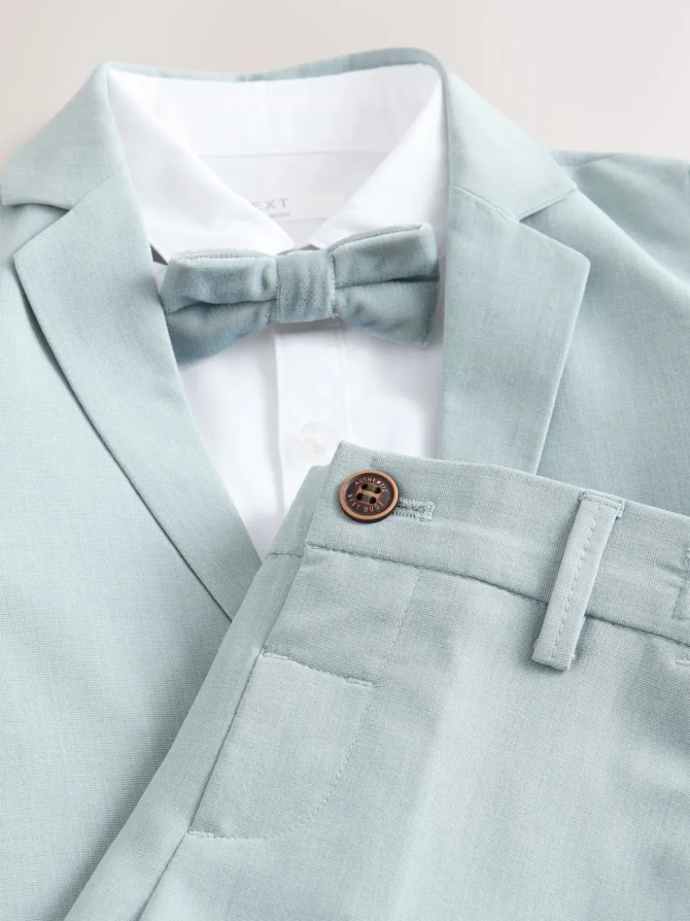 Bleu - Ensemble pantalon blazer et nœud papillon (3mois à9ans)