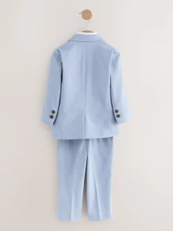 Bleu - Ensemble pantalon blazer et nœud papillon (3mois à9ans)