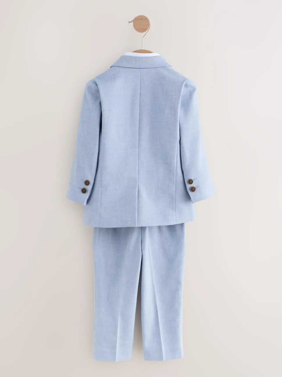 Bleu - Ensemble pantalon blazer et nœud papillon (3mois à9ans)