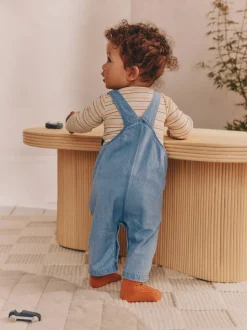 Bleu - Ensemble salopette et body en jean bébé (0 mois-2 ans)
