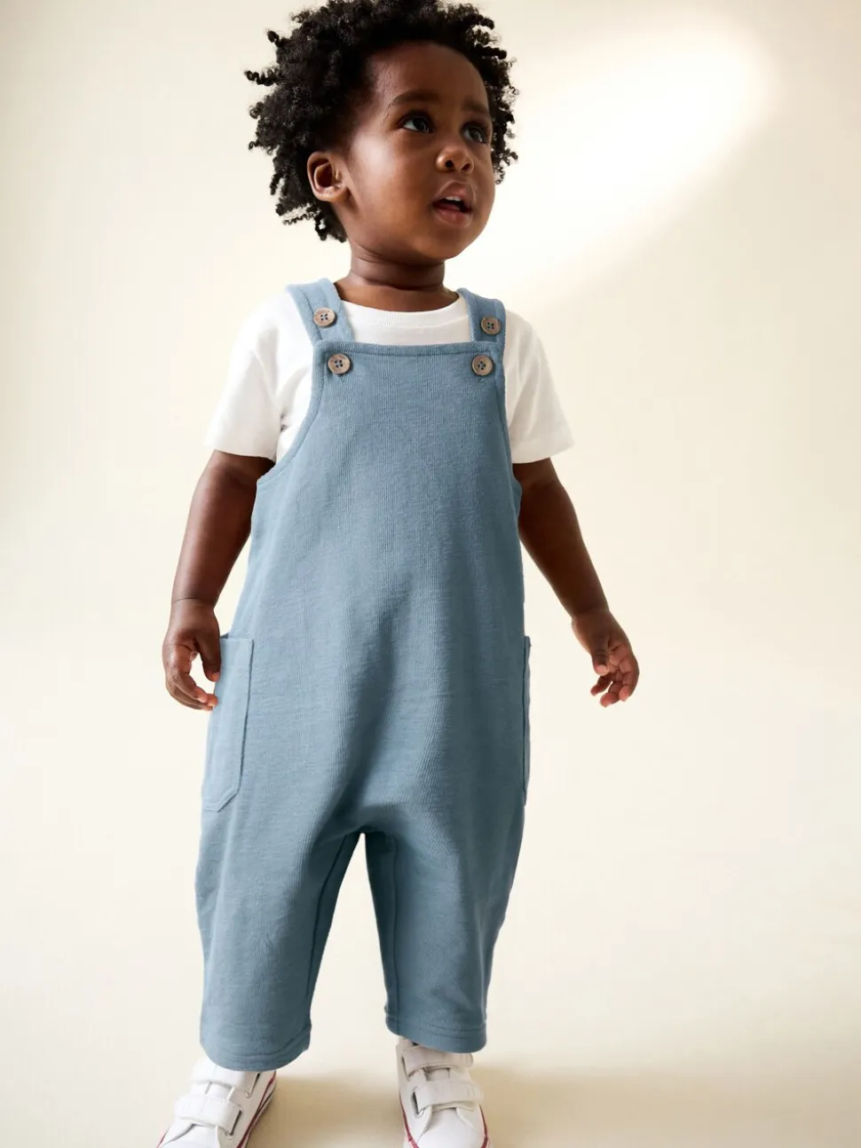 Bleu - Ensemble salopette et t-shirt (3 mois-7 ans)