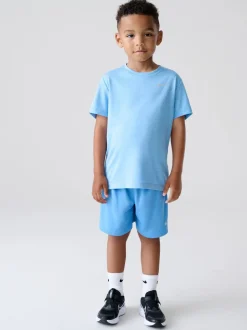 Bleu - Ensemble short et t-shirt Nike Little Kids DriFIT