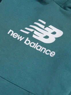 Bleu - Ensemble sweat-shirt à capuche et survêtement New Balance FT à logo empilé