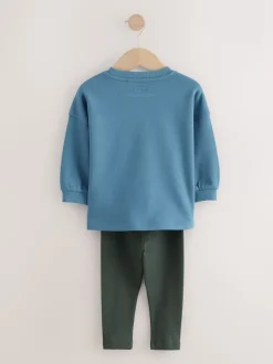 Bleu - Ensemble Top et Leggings à manches longues (3mths-7yrs)