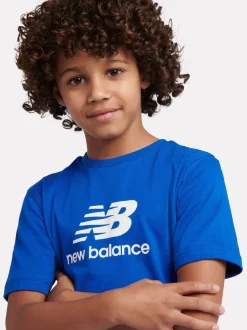 Bleu - Ensemble t-shirt et short ft à logo empilé New Balance