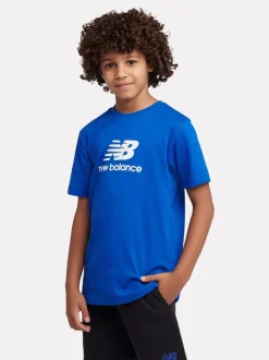 Bleu - Ensemble t-shirt et short ft à logo empilé New Balance