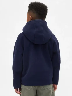 Bleu - Gap Sweat-shirt à capuche zippé à logo Vintagesoft (4-13ans)