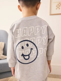 Bleu / Gris Slogan - Lot de 3 pyjamas décontractés (9mois à10ans)