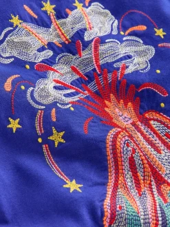 Bleu - Haut Boden Superstitch à manches longues