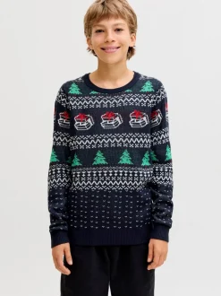 Bleu - JACK & JONES JUNIOR Pulls fantaisie de Noël