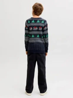 Bleu - JACK & JONES JUNIOR Pulls fantaisie de Noël